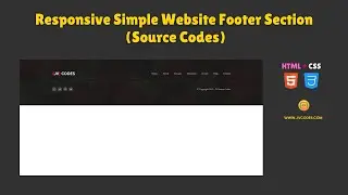 How to Create a Responsive Simple Website Footer Section (Free Source Codes)