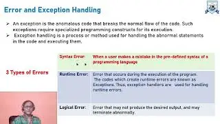 L - 11 | Unit - 3 | EVENT HANDLING, ERROR AND EXCEPTION HANDLING | Web Technology