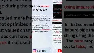 What is a impure pipe in Angular? 