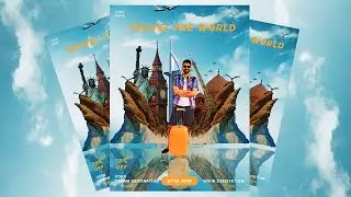 travel poster design | photoshop tutorial
