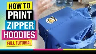 How to Screen Print on Zipper Hoodies | Left Chest Print | Tutorial