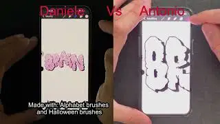 PROCREATE CHALLENGE: Who best achieves digital graffiti using only an iPhone? #procreate #graffiti