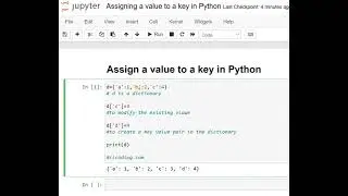Day 55 : Assign a value to a key in Python