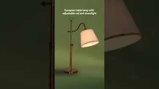 Gold Adjustable European 23 Inch Steel Downlight Study Lamp Table Light