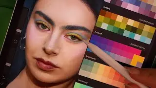 ASMR Make-up on Charli XCX 💚 (iPad drawing sounds for sleep)