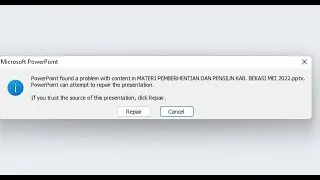 Mengatasi powerpoint tidak bisa dibuka minta repair