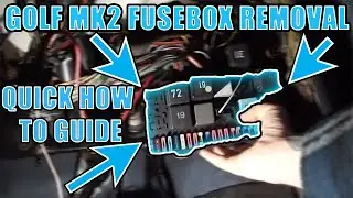 *HOW TO REMOVE THE FUSEBOX FROM A VW GOLF MK2 GUIDE*