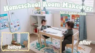 *24 HOUR* Homeschool Room Transformation for small spaces | Homeschooling for 1 year old