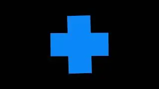 Футаж HD. Синий плюс. На черном фоне