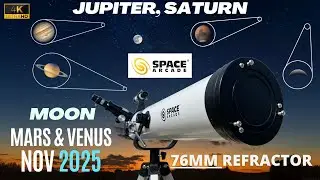 [SOLAR SYSTEM through My 76mm Telescope!] - Best ASTROPHOTOGRAPHY with SPACE LAUNCHER 76mm TELESCOPE