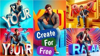 Create Your 3D Avatar Sitting on a Logo with Bing Ai