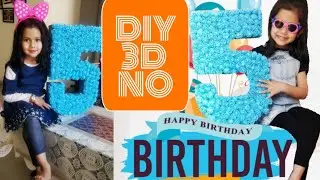 DIY 3D FLORAL NO 5 #3Dletter #3Dnumber #elsapartytheme