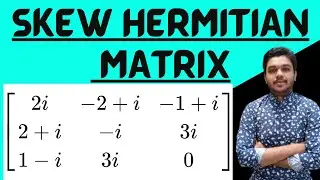 Skew Hermitian Matrix | Types of Matrices | Linear Algebra | Mathspedia |