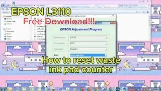 FREE!! L3110 RESETTER WITH KEYGEN FOR PRINTER ISSUES TO INK PAD IS AT THE END OF IT'S SERVICE LIFE