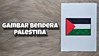 menggambar bendera palestina 🇵🇸