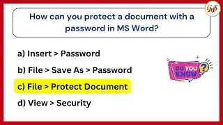 MS Word Quiz | MS Word Questions and Answers