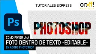 Cómo poner una foto dentro de un texto en Adobe Photoshop - rápido y fácil 🔥