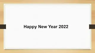 Happy New Year 2022