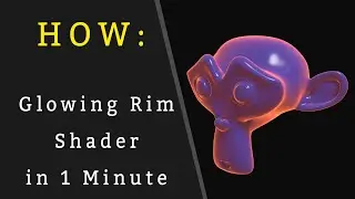 Blender Tutorial - Glowing Rim Shader in 1 Minute