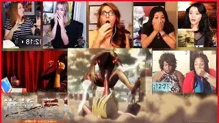 Eren Rage Mode (Berserk) vs Annie | Girls Reaction【 SUB ESP, ENG】 進撃の巨人 - 外国人の反応