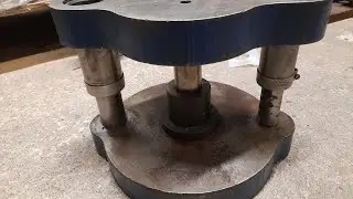 Fly press bolster and hole punch tooling