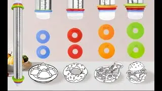 Vinoil Stainless Steel Rolling Pin and Silicone Mat Set