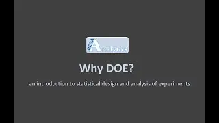 An Introduction to Statistical Design and Analysis of Experiments