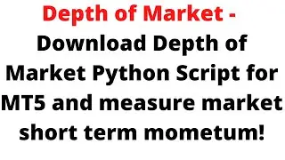 Depth of Market Python Script for MT5