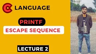C language for beginners lect 2 || Use of Escape Sequence in C part 1 #computerscience  #clanguage
