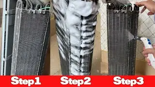 Air Conditioner Evaporator Coil Cleaning with Coil Cleaner | Split AC Cleaning Spray | Deep Cleaning