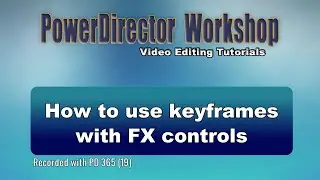 PowerDiector How to use keyframes with FX controls