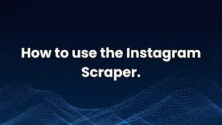 How to use the Instagram Scraper?