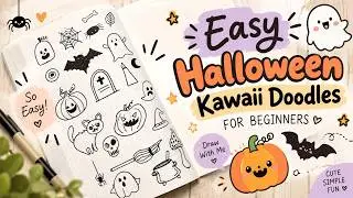 Easy Halloween Kawaii Doodles for Beginners 🎃👻 | Cute Halloween Drawing Ideas 