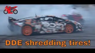 Tire shredding at the Royalty Exotics car meet!