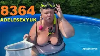 SEXY BBW ADELESEXYUK PLAYING WITH HER SNORKELLING EQUIPMENT AND FEEDING HER BIRDS 8364