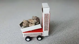 How to make matchbox amazing mini dump truck - home made mini car with cartboard  - Megok Craft