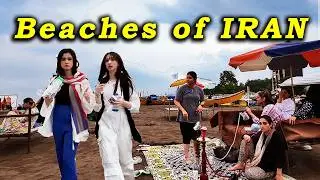 Amazing lifestyle of Iranian people on the Beaches of Iran, the Beach of the Caspian Sea 🇮🇷 IRAN