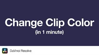 How to Change Clip Color in DaVinci Resolve | 1 Minute Tutorial