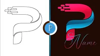 How to make Professional logo design pixellab |  P Logo design | Pixellab Logo editor | Logo Mockup