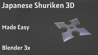 japanese shuriken modeling in blender 3.5