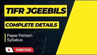 TIFR JGEEBILS syllabus| Complete Details | Paper Pattern| TIFR 2024