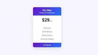 Modern Pricing Card with HTML & CSS – Responsive UI Design Tutorial