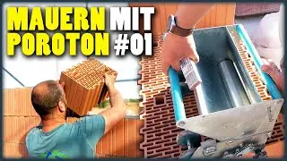 POROTON WALLS #01 | PROCESSING with MORTAR SLEDGES - Advantages & Disadvantages! | Home Build Sol...