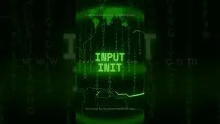 INPUT INIT   Retro CRT green screen glitch text animation