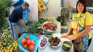Живем за городом. Спасение томата.  Готовлю обед #ukraine #днепр #familyvlog