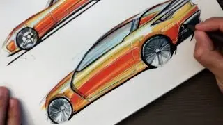 How to Sketch a Car in Slight Perspective View