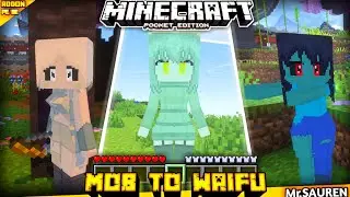 Mob to Waifu V 2.2❗Mods & Addons Minecraft PE/BE 1.21.82+