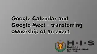 Google Calendar-Transfer ownership of an event