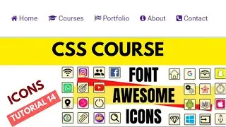How to add Font Awesome Icons in HTML CSS | CSS Course Tutorial 14 in Hindi Urdu