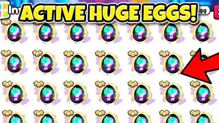 Shiny Hatch! I Opened ACTIVE HUGE EGGS & Got.. (Pet Simulator 99)